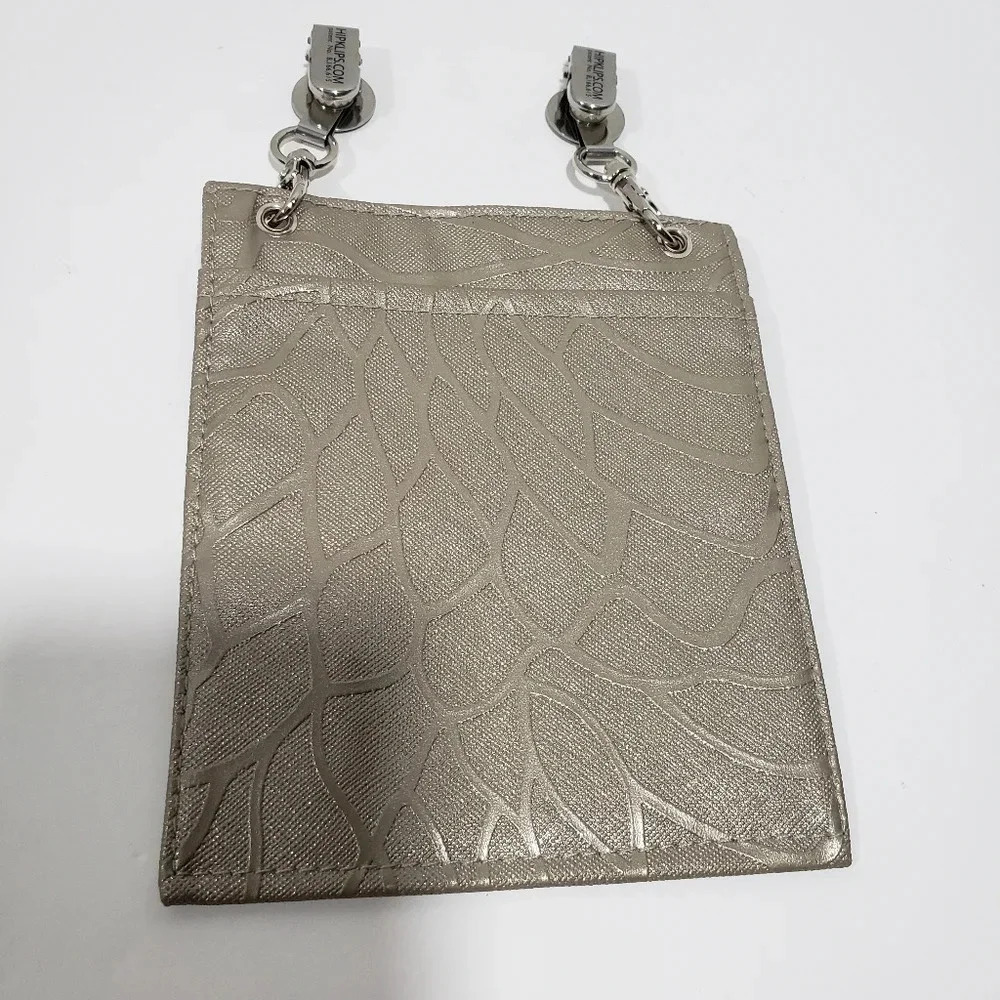 HipKlips Bag Zippered  Clip On Pouch Wallet /Phone Bag,Gray. - Picture 4 of 7